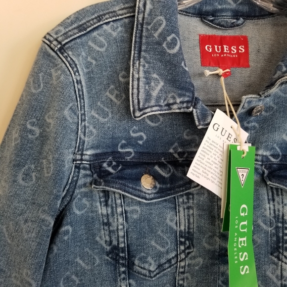 Guess Denim Jacket Size Large Bust 36 - Picture 2 of 6
